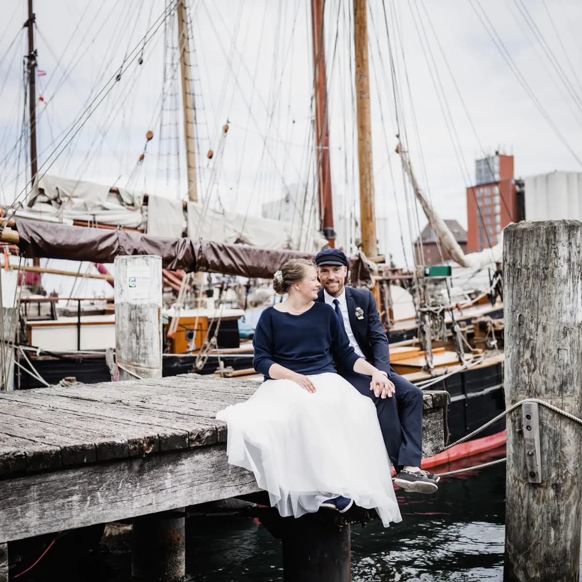 Brautpaar Hafen